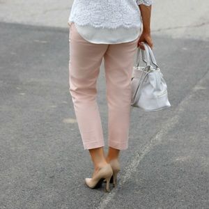 Old Navy light pink work pants. Cropped